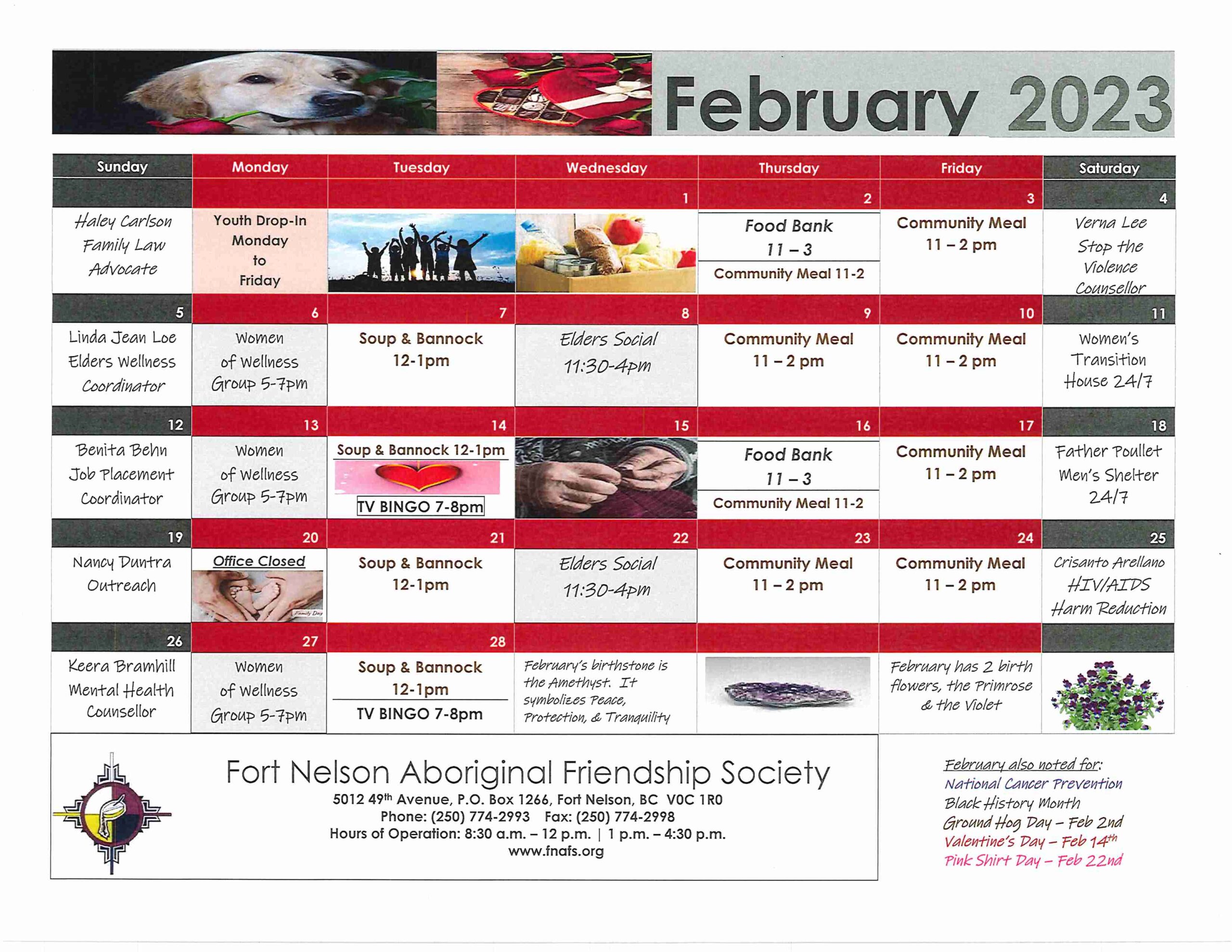 February 2023 Events Calendar